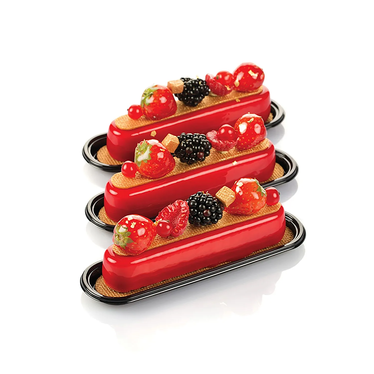 Forma Silicon Ecler 10 Cavitati + Decupator (Fashion Eclair 80), 13 x 2.5 x H2.5cm, 80ml, Silikomart [8]