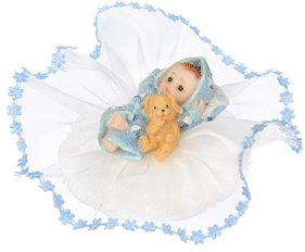 Figurină tort botez - Baby boy dog [3]