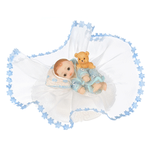 Figurină tort botez - Baby boy dog [2]