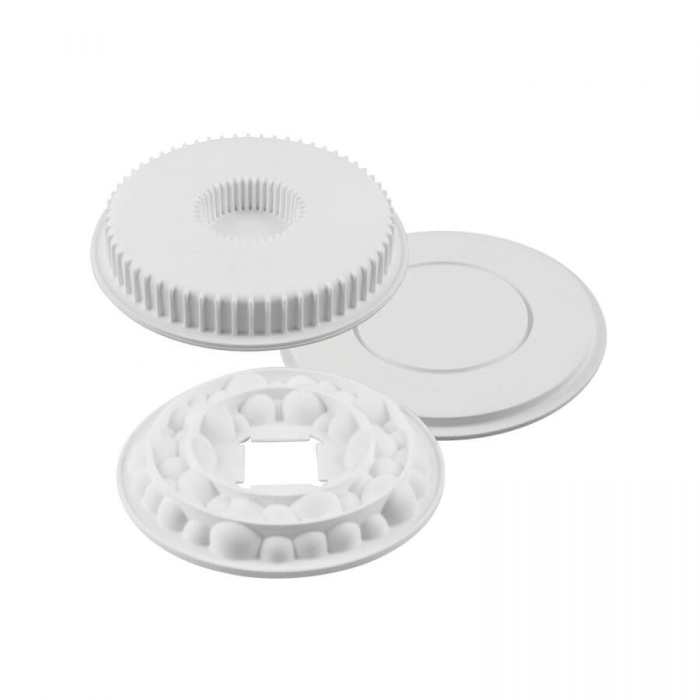 Set 3 Piese Forma Silicon Tort 3D (Bubble Crown), D18 x H6cm, 1000ml, Silikomart [3]