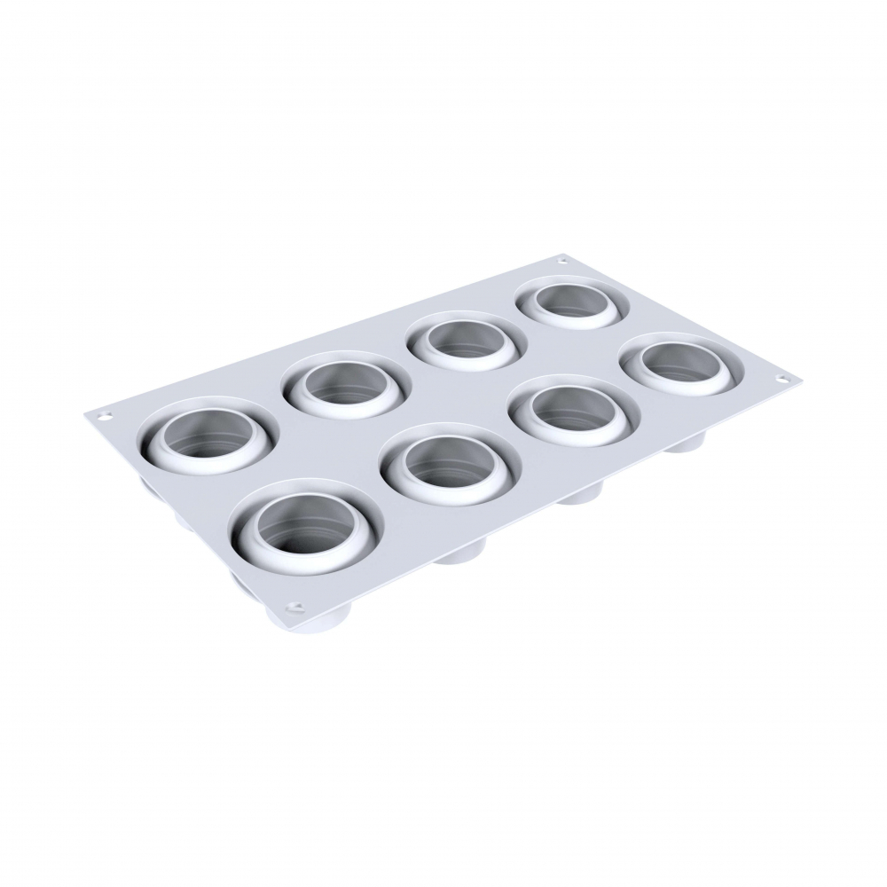 Forma Silicon Margareta 8 Cavitati + Decupator (Daisy 60), D5.8 x H4.1cm, 62ml, Silikomart [2]