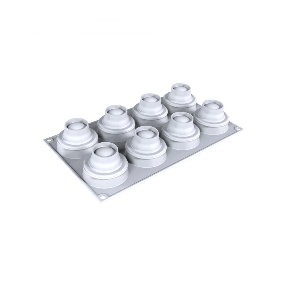 Forma Silicon Margareta 8 Cavitati + Decupator (Daisy 60), D5.8 x H4.1cm, 62ml, Silikomart [3]