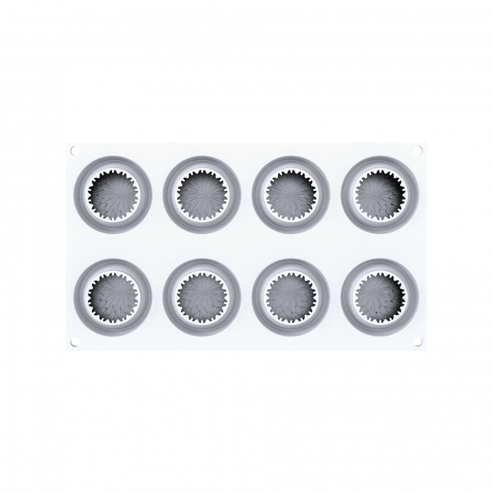 Forma Silicon 8 Cavitati (Kiku 70), D5.8 x H3.7cm, 70ml, Silikomart [3]