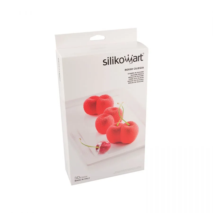 Forma Silicon Cireasa 6 Cavitati (Rosso Ciliegia), 7.5 x 5 x H4.5cm, 105ml, Silikomart [4]