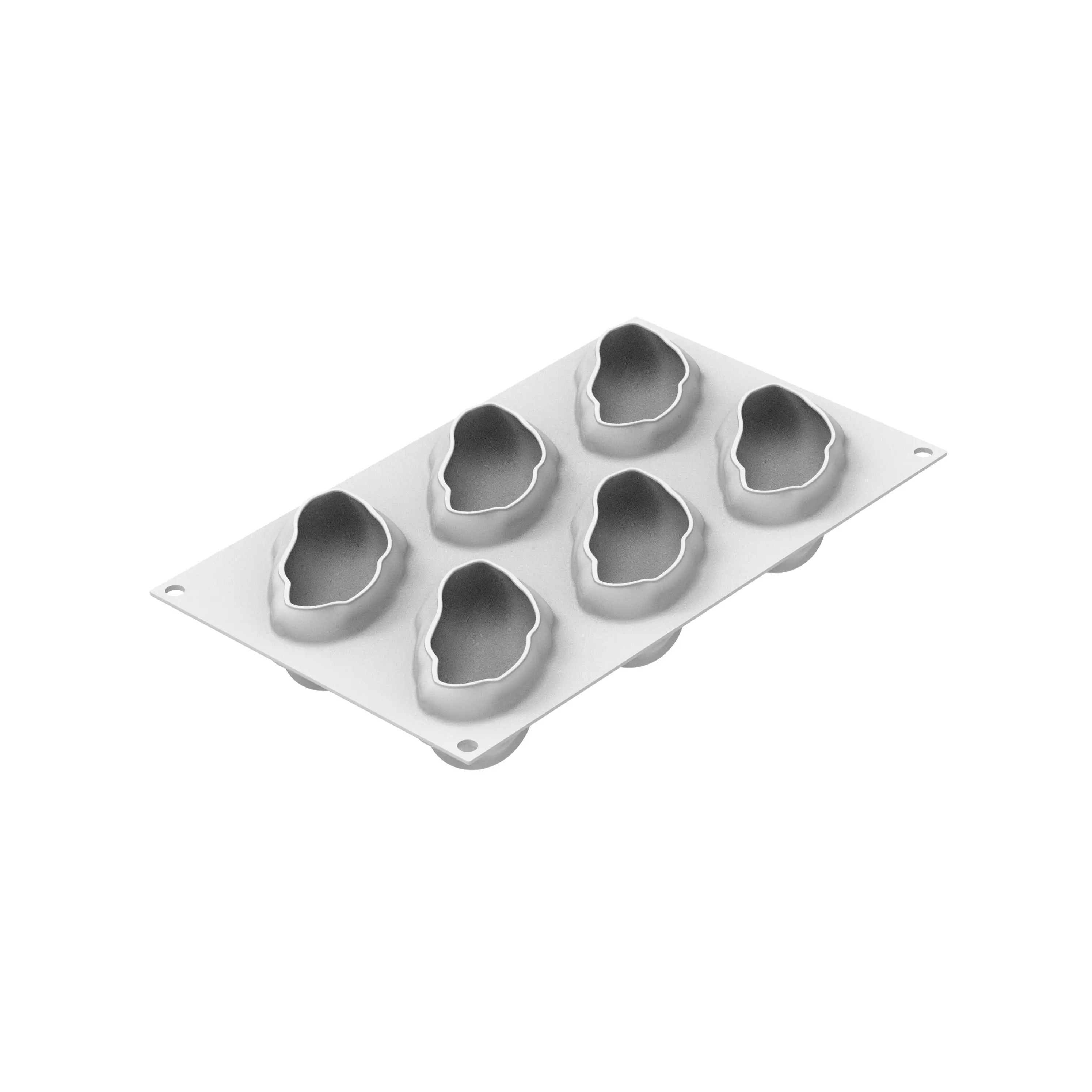 Forma Silicon Fistic 6 Cavitati + Decupator, 9.9 x 5.6 x H4cm, 120ml, Silikomart [2]