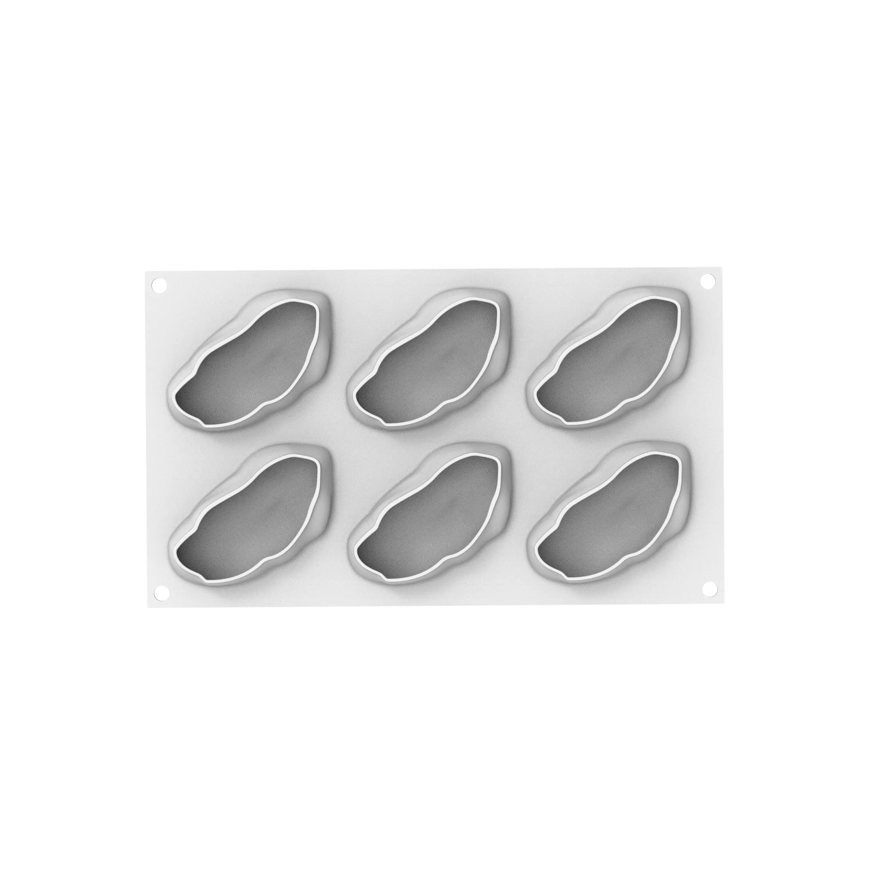 Forma Silicon Fistic 6 Cavitati + Decupator, 9.9 x 5.6 x H4cm, 120ml, Silikomart [3]
