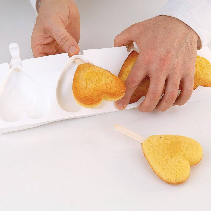 Forma Silicon Inghetata 3 Cavitati + 50 Bastonase (Gel03M), 6.7 x 5.5 x H1.8cm, 45ml, Silikomart [3]
