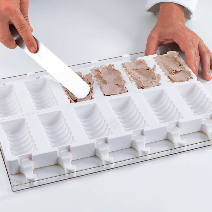 Set 2 Forme Silicon Inghetata x 6 Cavitati + 50 Bastonase + Tavita (Gel04 Tango), 9.2 x 4.5 x H2.75cm, 90ml, Silikomart [2]