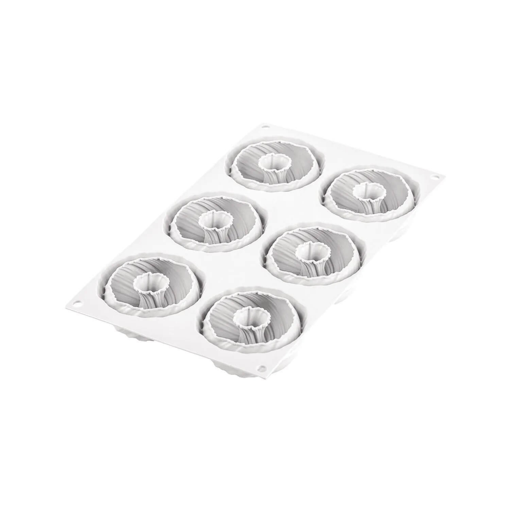 Forma Silicon 6 Cavitati (Intreccio 105), D7.5 x H3.5cm, 105ml, Silikomart [4]