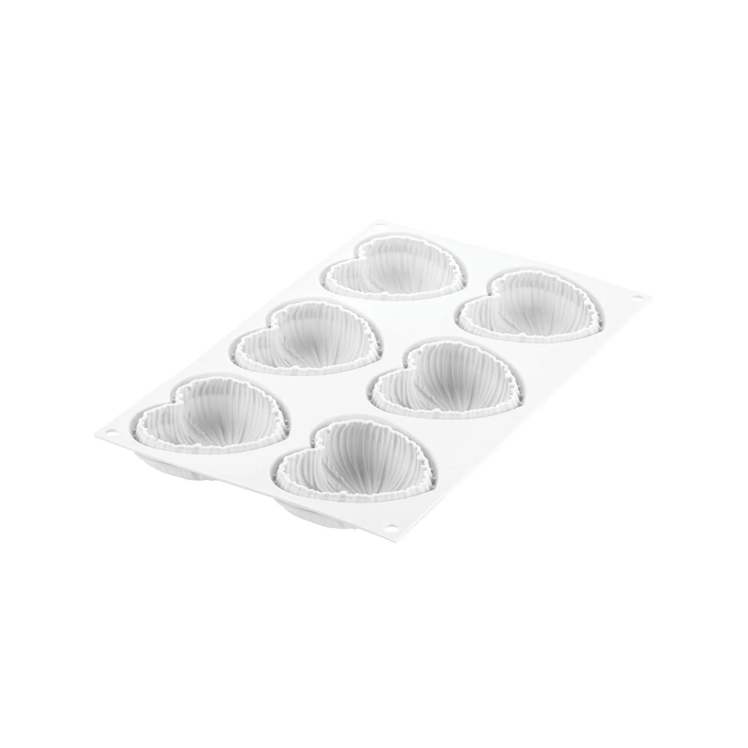 Forma Silicon Inima 6 Cavitati (Lovely 110), 8.2 x 7.7 x H3.1cm, 110ml, Silikomart [3]
