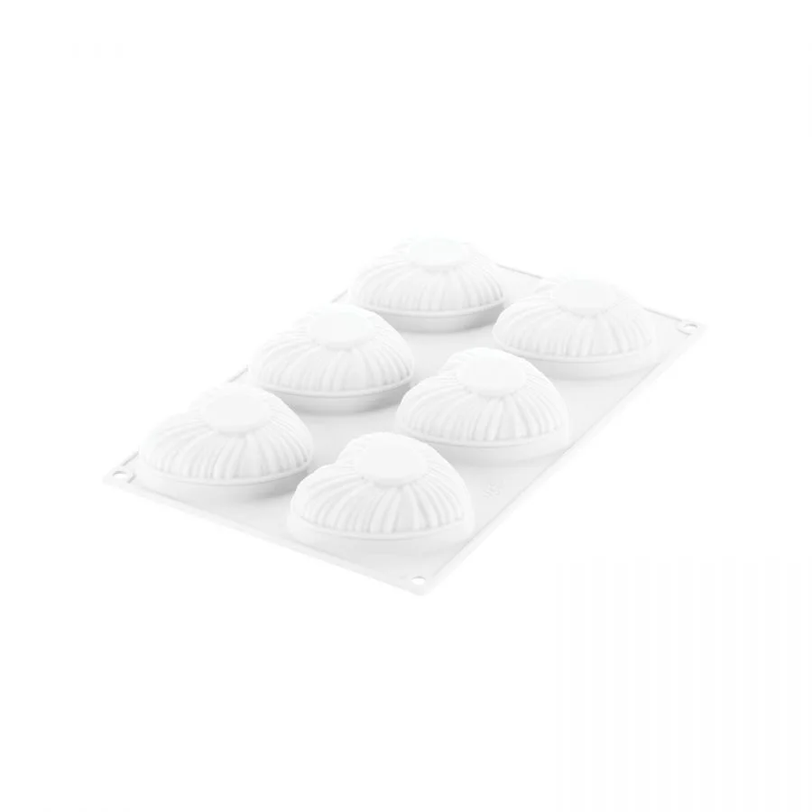 Forma Silicon Inima 6 Cavitati (Lovely 110), 8.2 x 7.7 x H3.1cm, 110ml, Silikomart [4]