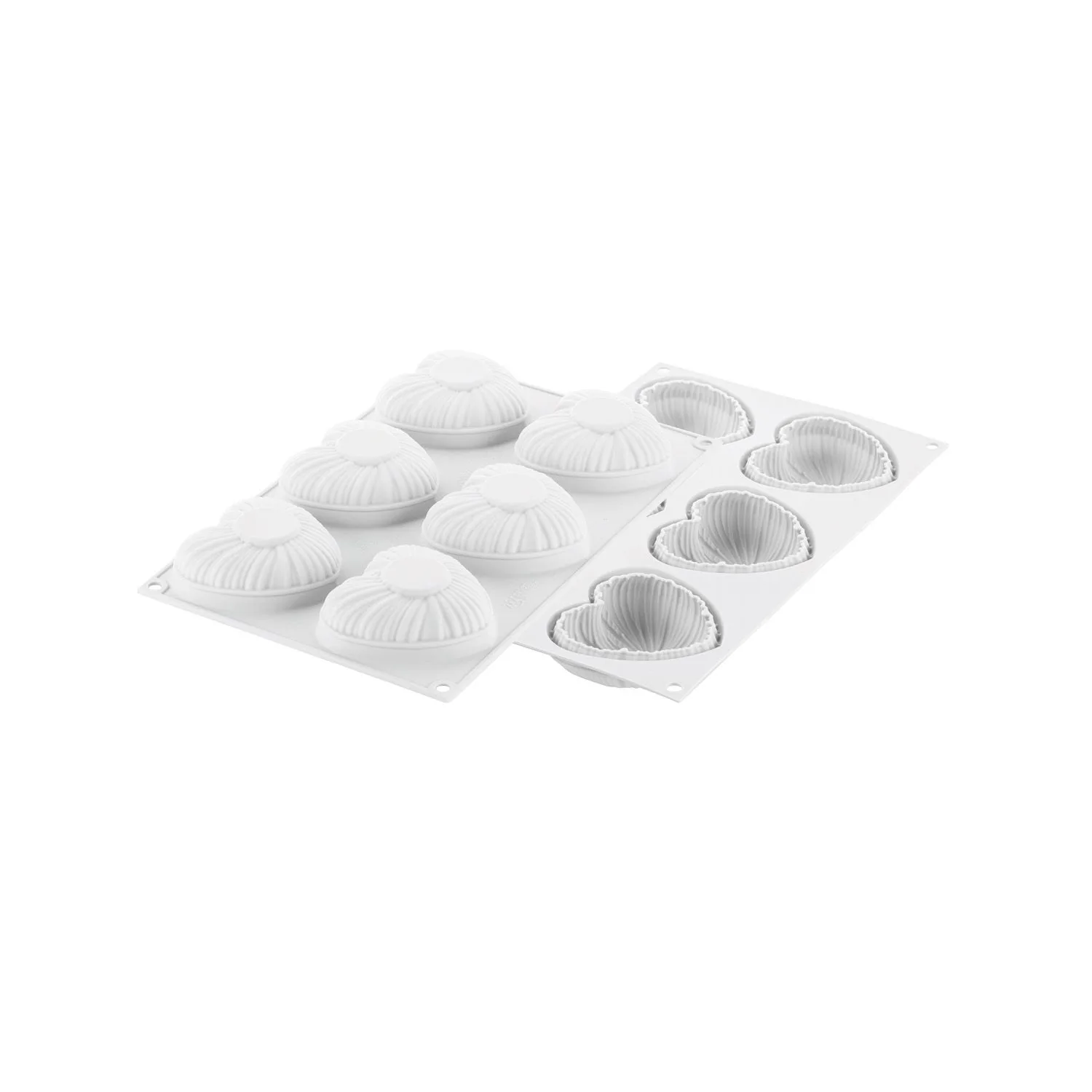 Forma Silicon Inima 6 Cavitati (Lovely 110), 8.2 x 7.7 x H3.1cm, 110ml, Silikomart [2]