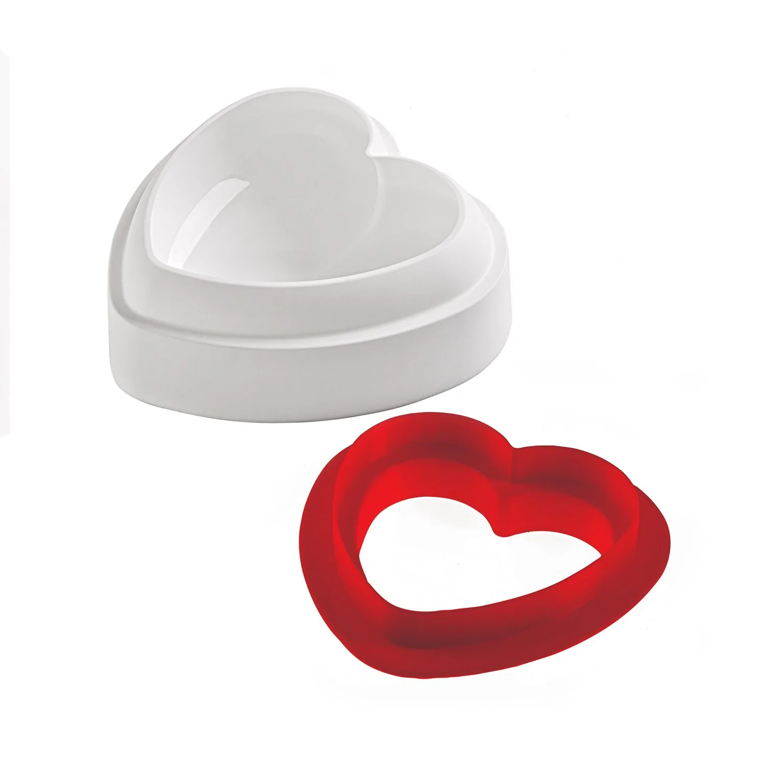 Forma Silicon Tort Inima 3D + Decupator (Amore 600), 14.2 x 13.7 x H5.2cm, 600ml, Silikomart [2]