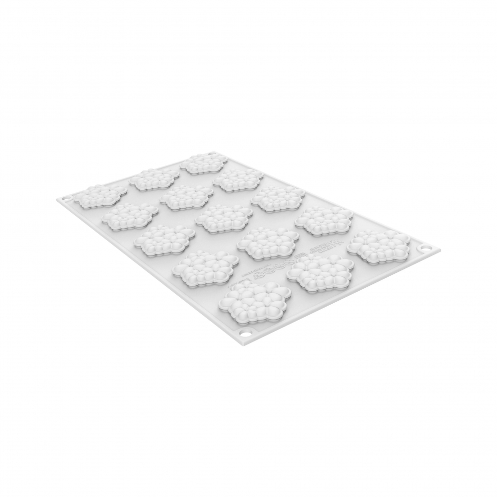 Forma Silicon Decor Top/Insertie 15 Cavitati (Flora 7), D4.5 x H0.72cm, 7ml, Silikomart [2]