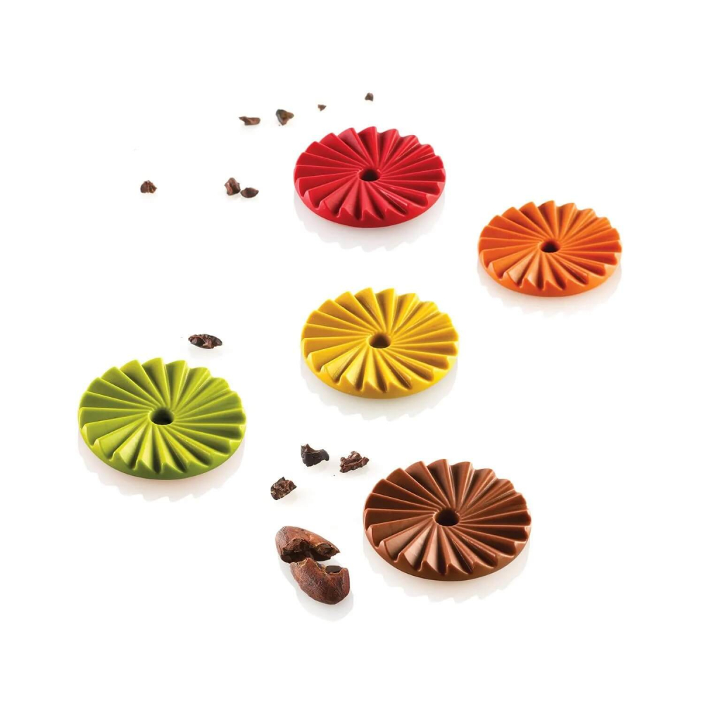 Forma Silicon Decor Top/Insertie 15 Cavitati (Plisse 7), D4.5 x H0.64cm, 7ml, Silikomart [2]