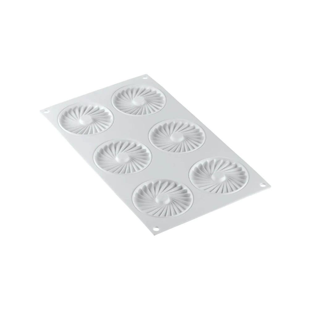 Forma Silicon Decor Top/Insertie 6 Cavitati (Plisse 23), D7.5 x H0.7cm, 23ml, Silikomart [5]