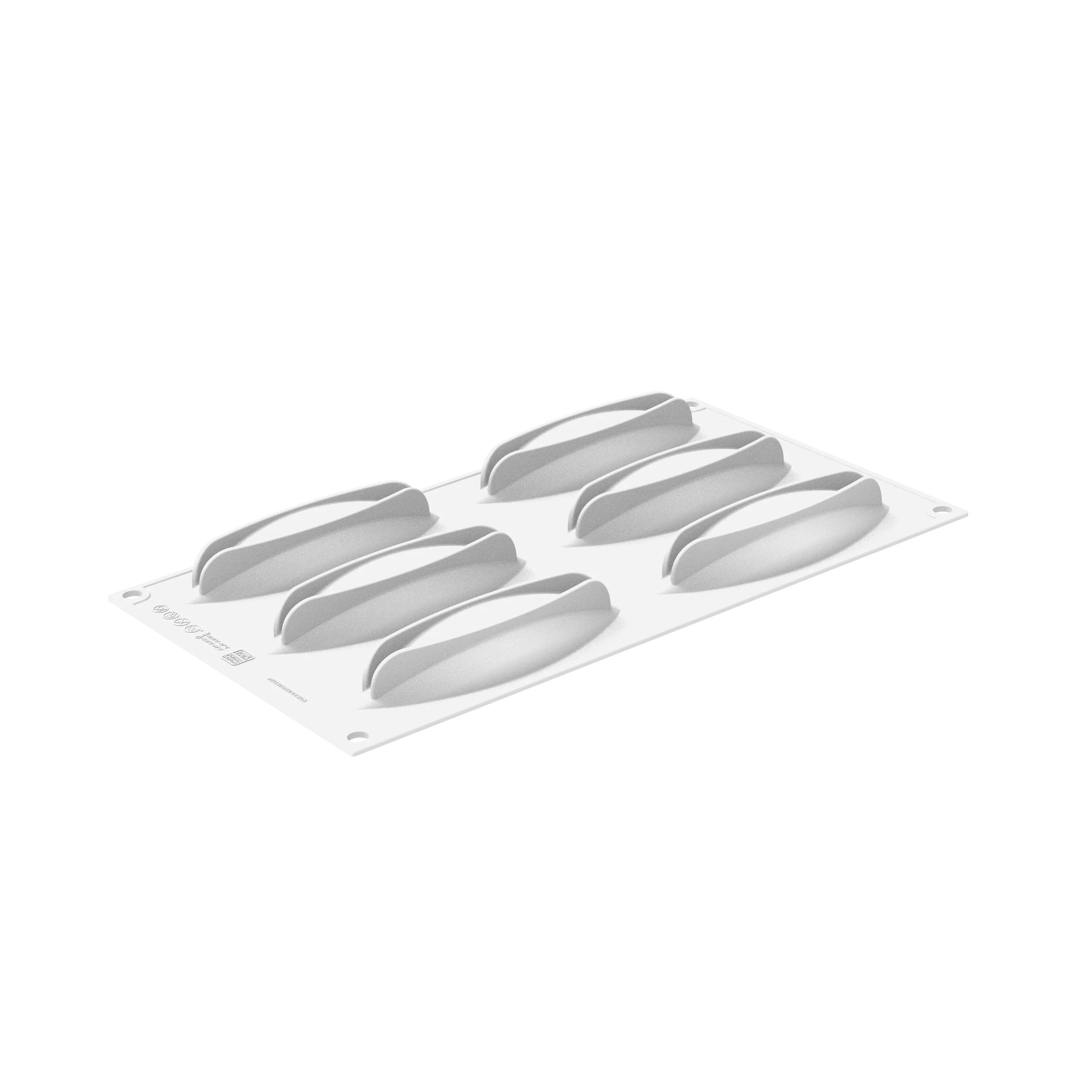 Set Forma Silicon Tarte Cabossa 6 Cavitati + Decupator, 12 x 4 x H2cm + 6 Rame Microforate, 39ml, Silikomart [2]