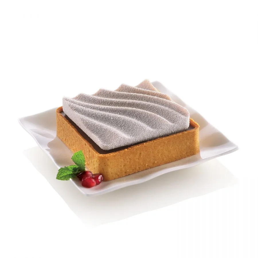 Set Forma Silicon Tarte Sand 6 Cavitati 6.7 x 6.7 x H1.5cm, 45ml + 6 Rame Microforate 8 x 8 x H2cm, Silikomart [2]