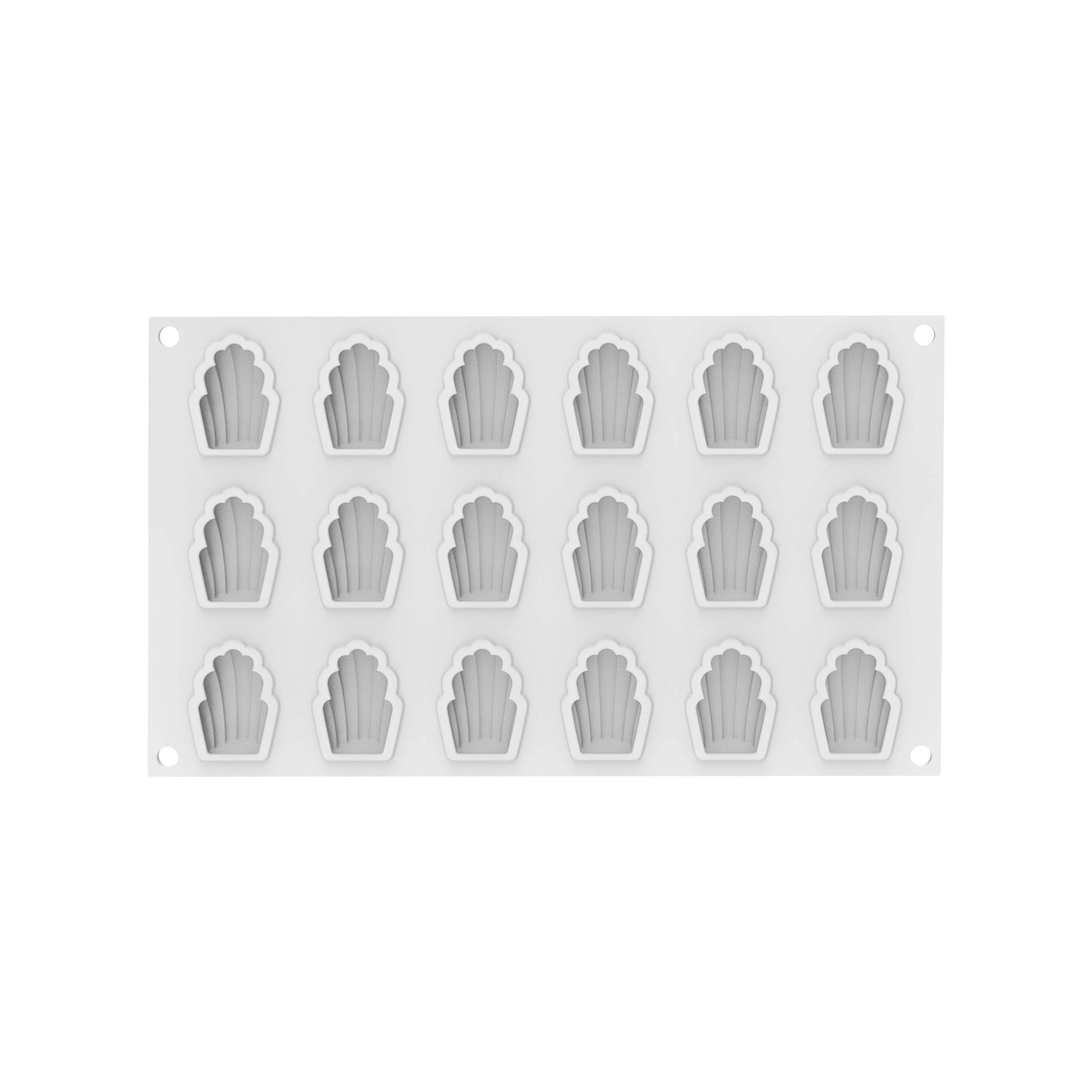 Forma Silicon 18 Cavitati (Madeleine XS 13), 4.5 x 3.3 x H1.6cm, 13ml, Silikomart [3]