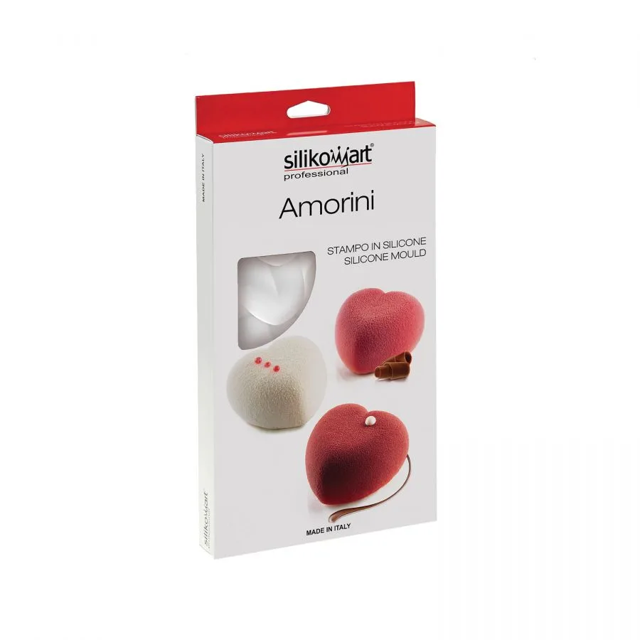 Forma Silicon Inima 8 Cavitati + Decupator (Amorini 100), 6.5 x 6.3 x H3.9cm, 100ml, Silikomart [5]