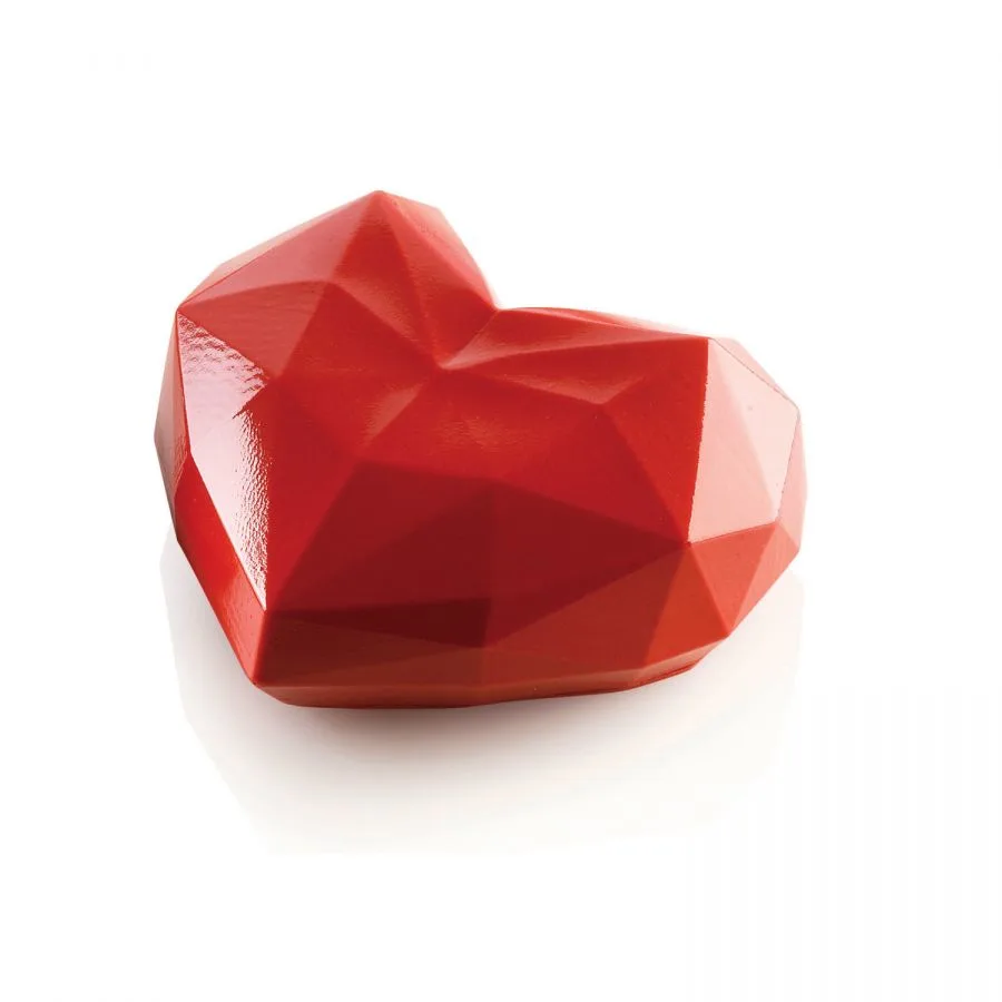 Forma Silicon Inima 6 Cavitati + Decupator (Amorini Origami 110), 8.3 x 7.4 x H3.5cm, 110ml, Silikomart [2]