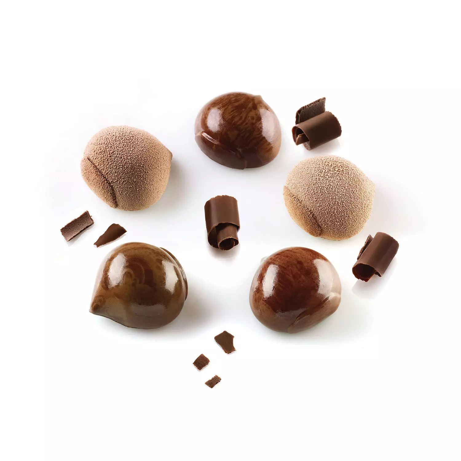 Forma Silicon 15 Cavitati (Marron Glace 30), 4.7 x 4.8 x H2.5cm, 30ml, Silikomart [2]