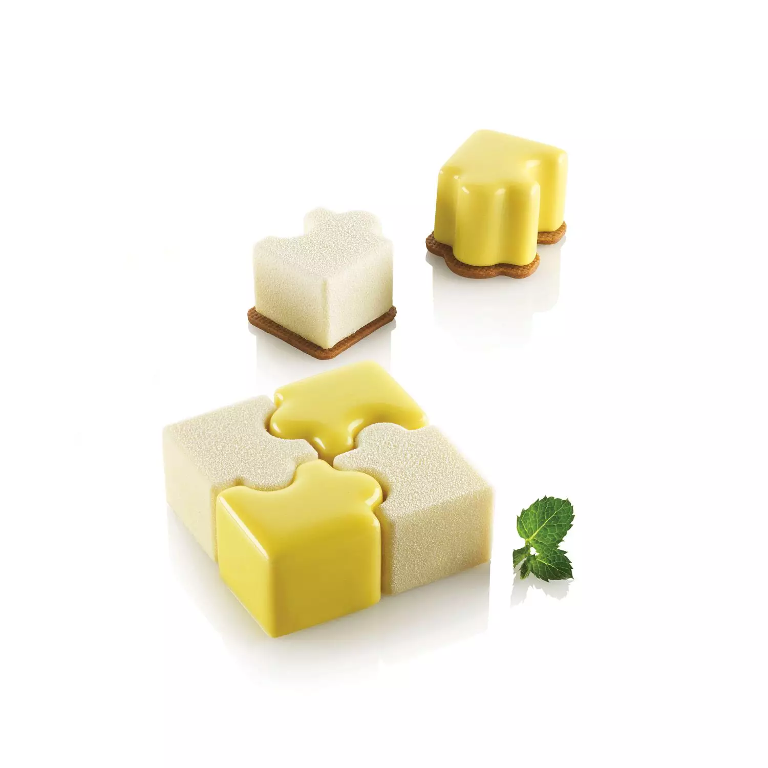 Forma Silicon 16 Cavitati Puzzle + Decupator, 4.2 x 3.4 x H2.8cm, 30ml, Silikomart [2]