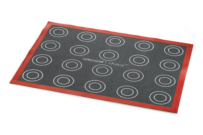 Covoras Silicon Microforat Coacere Ecler/Choux 2 Fete (Air Mat Eclair/Choux), D3-D5cm, 12 x 2.5cm, 40 x 30cm, Silikomart [2]