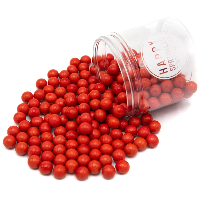 Perle Ciocolata Rosii M D9mm, 450g, Happy Sprinkles [2]