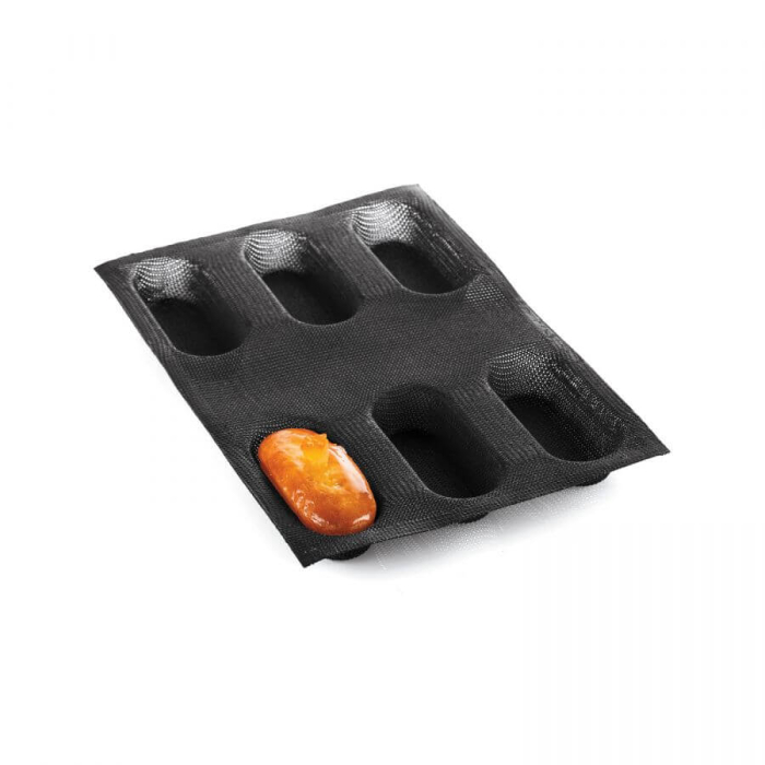Forma Silicon Microforat 6 Cavitati (Airplus 03), 9.5 x 4 x H2.5cm, 29 x 19.5cm, Set 2 Buc, Silikomart [2]