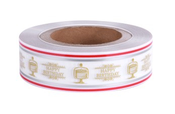 Ustensile Cofetarie - Banda Tort La Multi Ani Latime 4cm, Grosime 80 microni, Rola 40m, Modecor