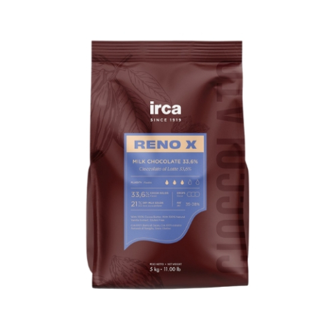 Ciocolata Veritabila - Banuti de Ciocolata cu Lapte Reno X Latte 33.6% (35/38), Irca, 5Kg