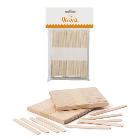 Bastonase Lemn pentru Desert/Inghetata, 11.4 x 1 x H0.2cm, Set 100 Buc, Decora
