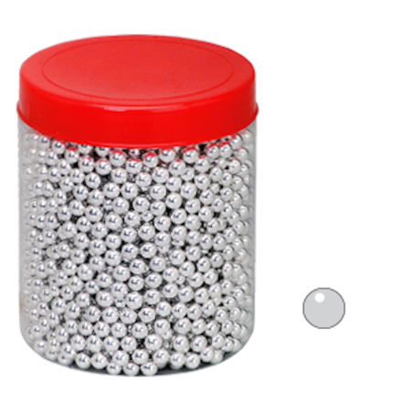 Perle, Bilute si Sprinkles - Perle Zahar Argintiu Metalizat D4mm, 1Kg, Modecor