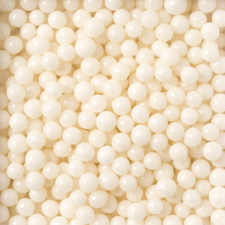 Perle Zahar Alb Stralucitor D7mm, 100g, Decora [1]