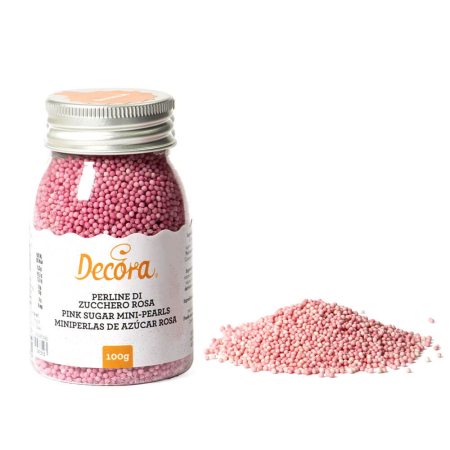 Perle, Bilute si Sprinkles - Perle Zahar Roz Sidefat D1.5mm, 100g, Decora