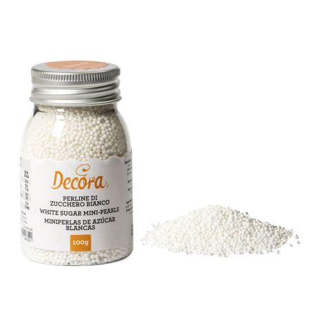 Perle, Bilute si Sprinkles - Perle Zahar Alb D1.5mm, 100g, Decora