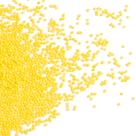Perle, Bilute si Sprinkles - Perle Zahar Galben D1.5mm, 450g, Happy Sprinkles