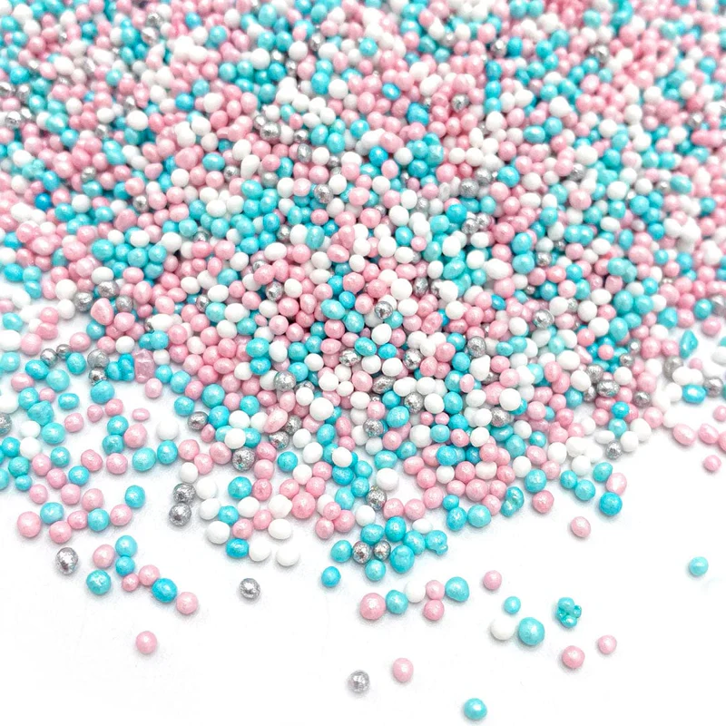Perle, Bilute si Sprinkles - Perle Zahar Colorate Maybe Baby D1.5mm, 450g, Happy Sprinkles