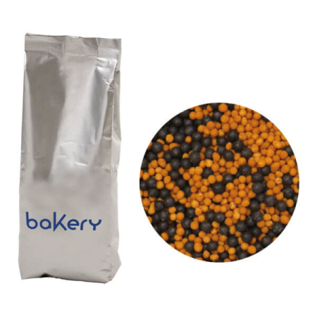 Halloween - Perle Zahar ColorMix Portocaliu si Negru D1.5mm, 1Kg, Decora