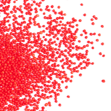 Perle, Bilute si Sprinkles - Perle Zahar Rosu D1.5mm, 450g, Happy Sprinkles