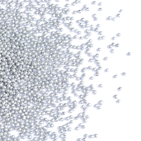 Perle, Bilute si Sprinkles - Perle Zahar Argintiu D1.5mm, 450g, Happy Sprinkles