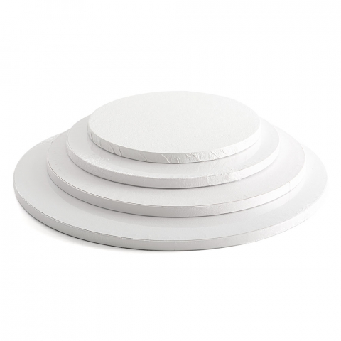 Ambalaje, Suporturi, Cutii - Platou Tort Rotund Alb, D40 x H1.2cm, 10Buc, Decora