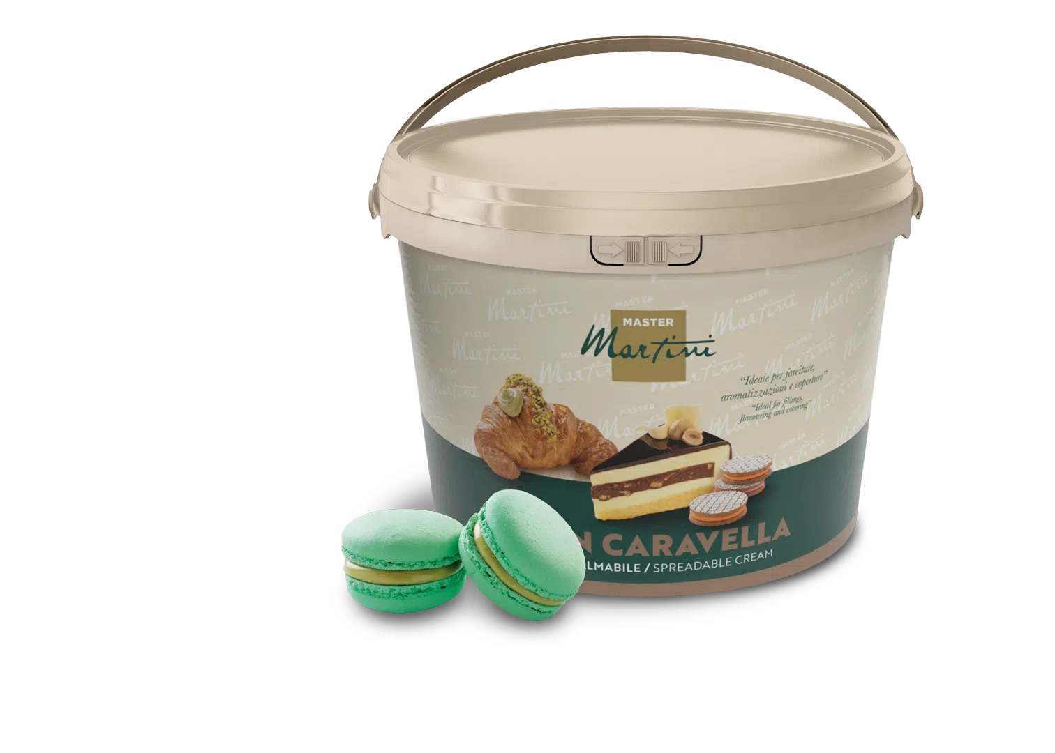 Creme dupa Coacere / After-Baking - Crema Tartinabila de Fistic Caravella Gran Pistacchio, Master Martini, 5Kg
