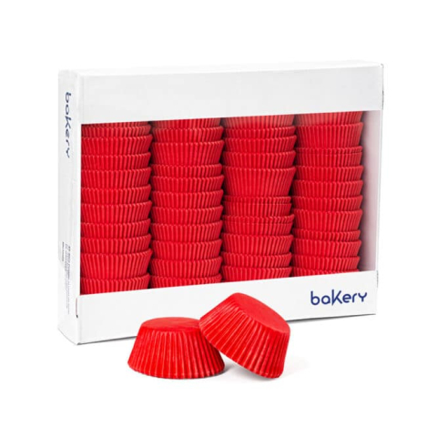 Ambalaje, Suporturi, Cutii - Chese Briose XL Hartie Rosie, D5.5 x H4.5cm, 600 Buc, Decora