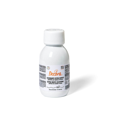 Colorant Alimentar Hidrosolubil Gel Alb (Fara E171) Decora - 100g