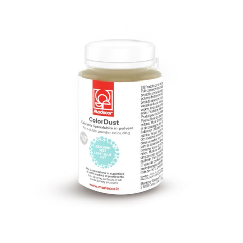 Coloranti Pudra Pastelati - Colorant Alimentar Pudra Liposolubil Albastru Deschis Pastelat Modecor - 25g