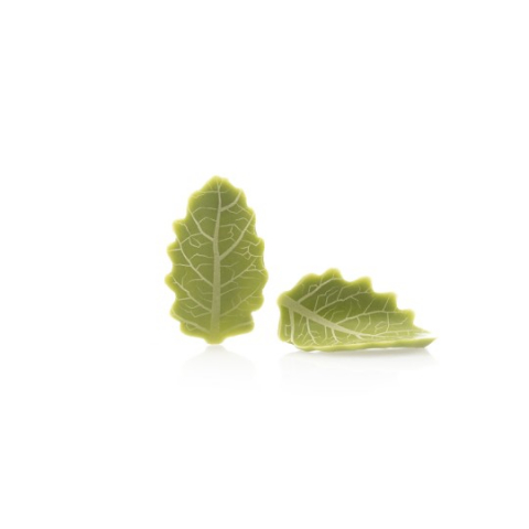 Paste - Decoratiuni de Ciocolata Frunza Curbata Verde fara E171, 3.3 x 1.9 x 0.8cm, 120g, 144Buc, Dobla