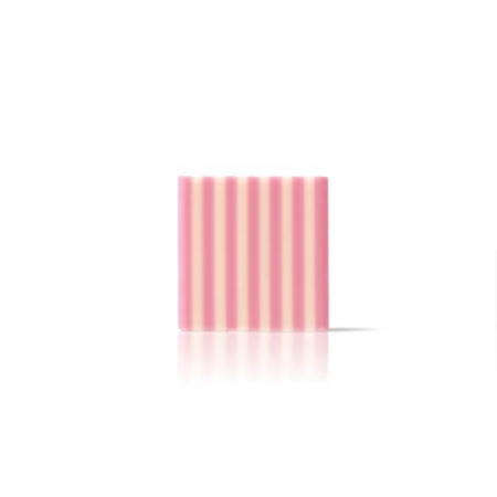Decor ciocolata - Domino square white/pink - 500Buc