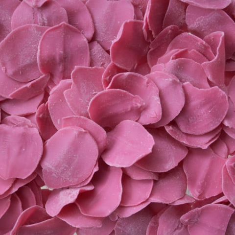 Decor ciocolată - Rose petals pink - 4.5 x 3 cm - 150Buc [1]